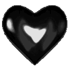 Gif animé coeur noir